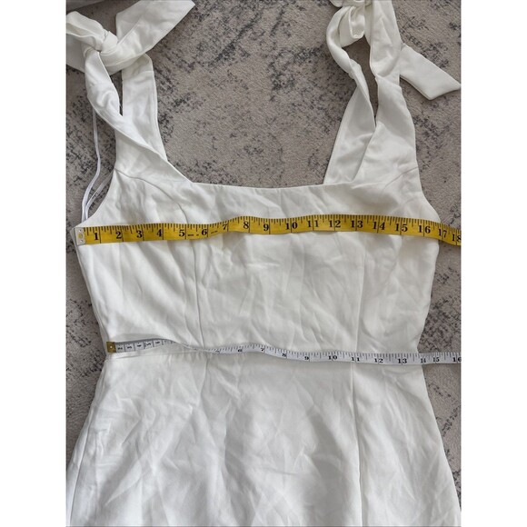 Lulus Your Sweetie White Tie-Strap Column Maxi Dress Size Medium Bridal Wedding - Picture 4 of 8